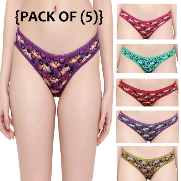 Tace Multicolor Bubble Panties Brief Pack of 5 - Image 2